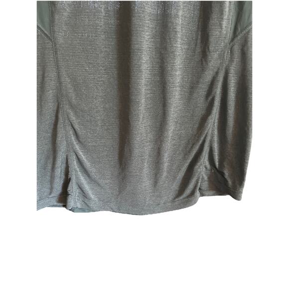 Lululemon Lt Aqua S/S Top Tee Sz ?Womens Hip Area Ruche Sheer Activewear EUC - Picture 3 of 7